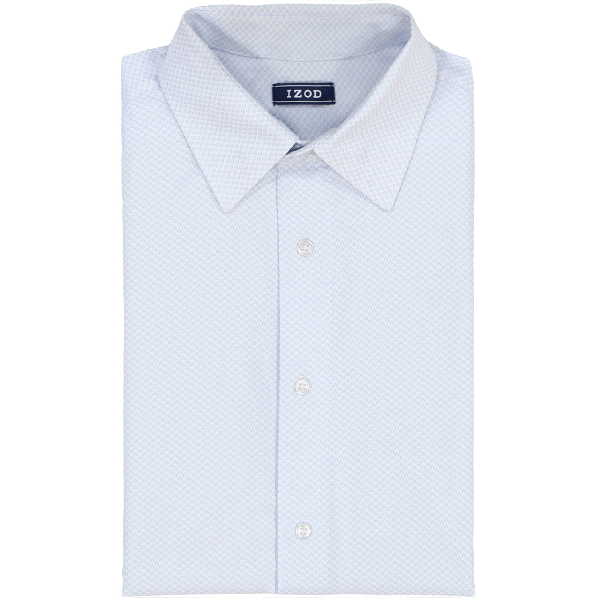 Izod Ls Prt Super Stretch - Th Light Blue