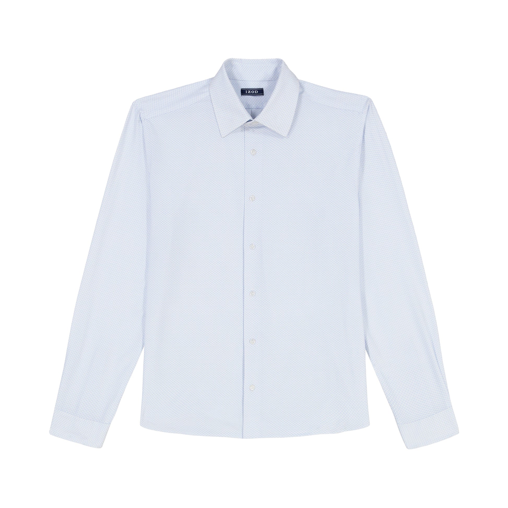 Izod Ls Prt Super Stretch - Th Light Blue