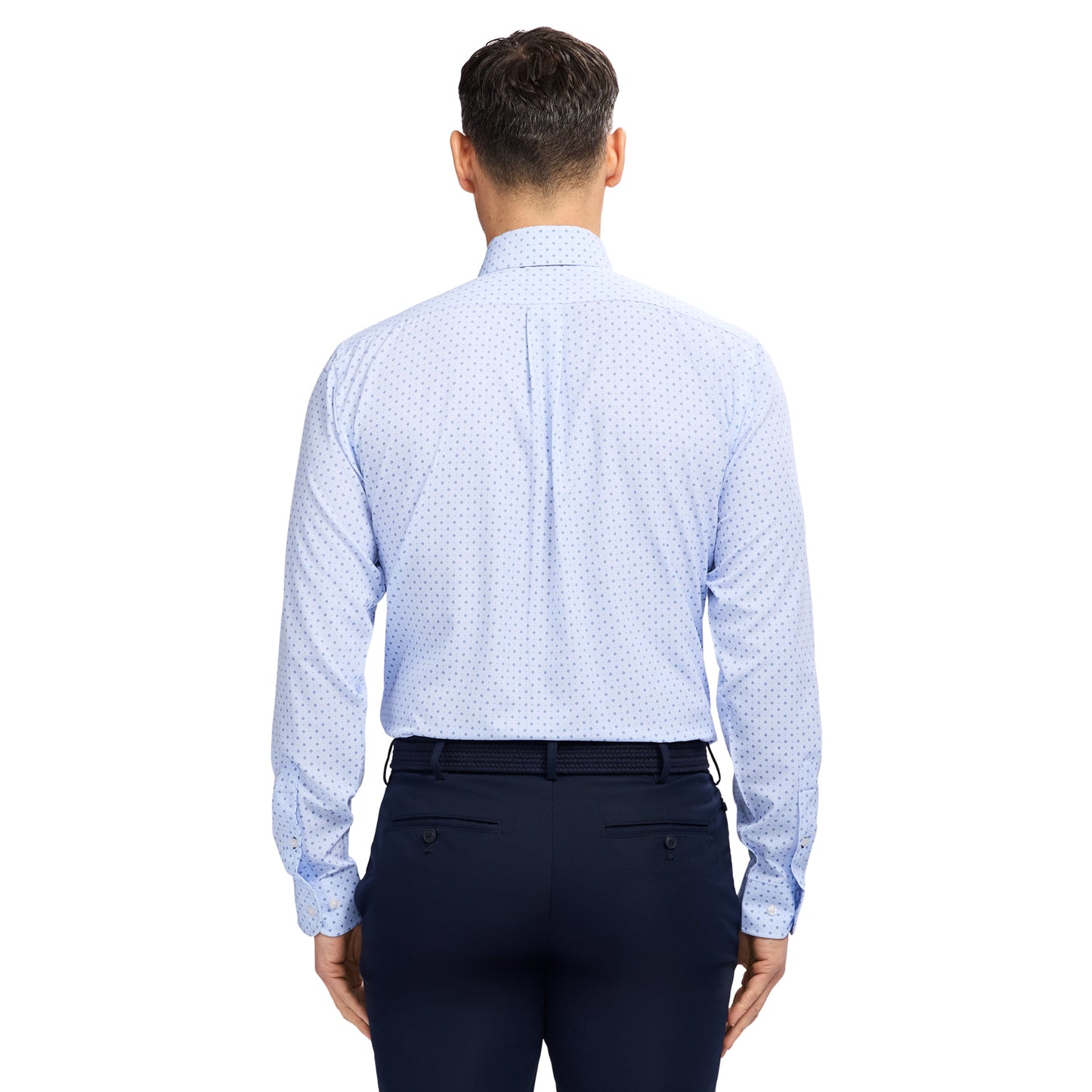 Izod Ls Prt Super Stretch - Th Light Blue