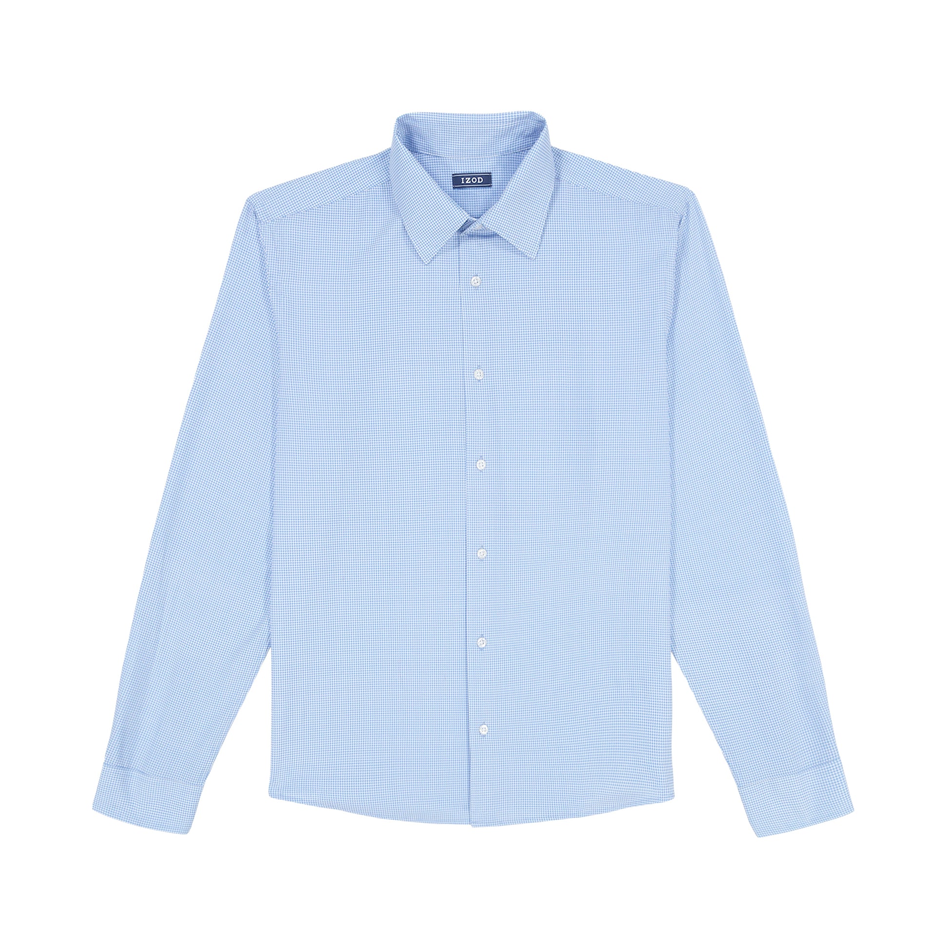 Izod Ls Prt Super Stretch - Th Jab Blue