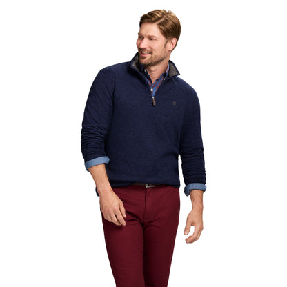 Izod Thermasoft Sweater Fleece Quarter Zip - Navy Blazer