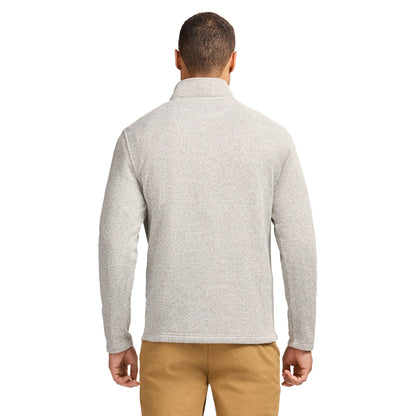 Izod Thermasoft Sweater Fleece Quarter Zip - Lt Grey Hthr