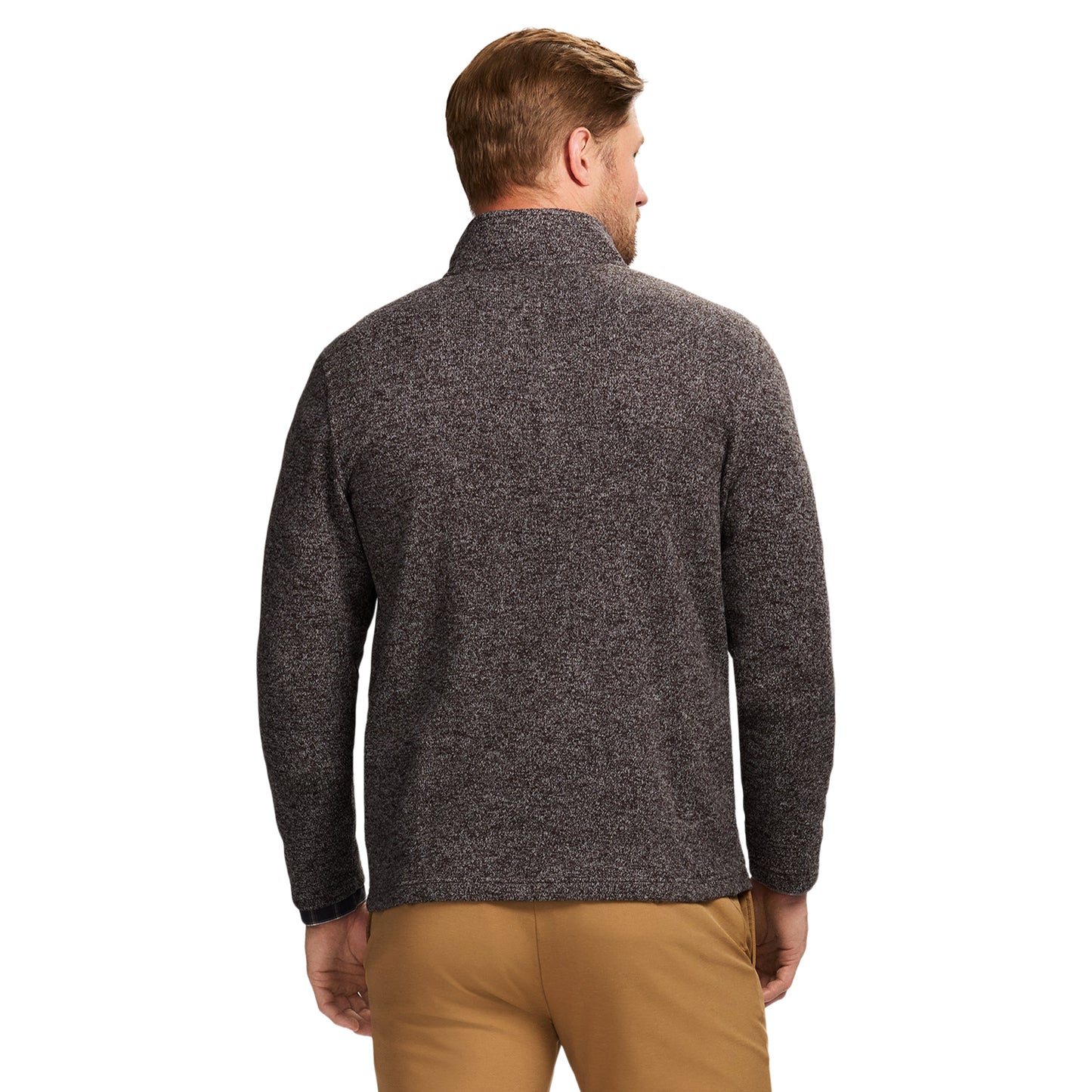 Izod Thermasoft Sweater Fleece Quarter Zip - Carbon Hthr