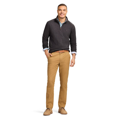Izod Thermasoft Sweater Fleece Quarter Zip - Black