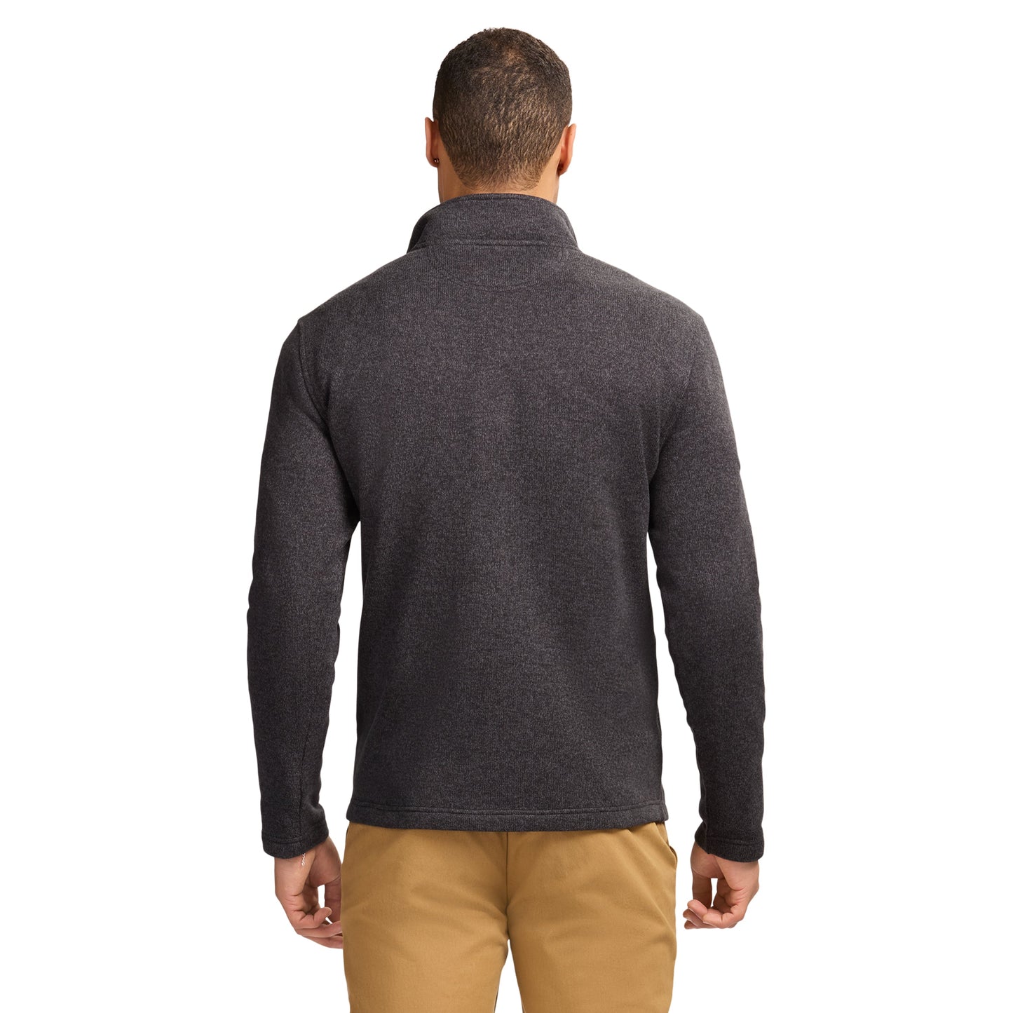 Izod Thermasoft Sweater Fleece Quarter Zip - Black