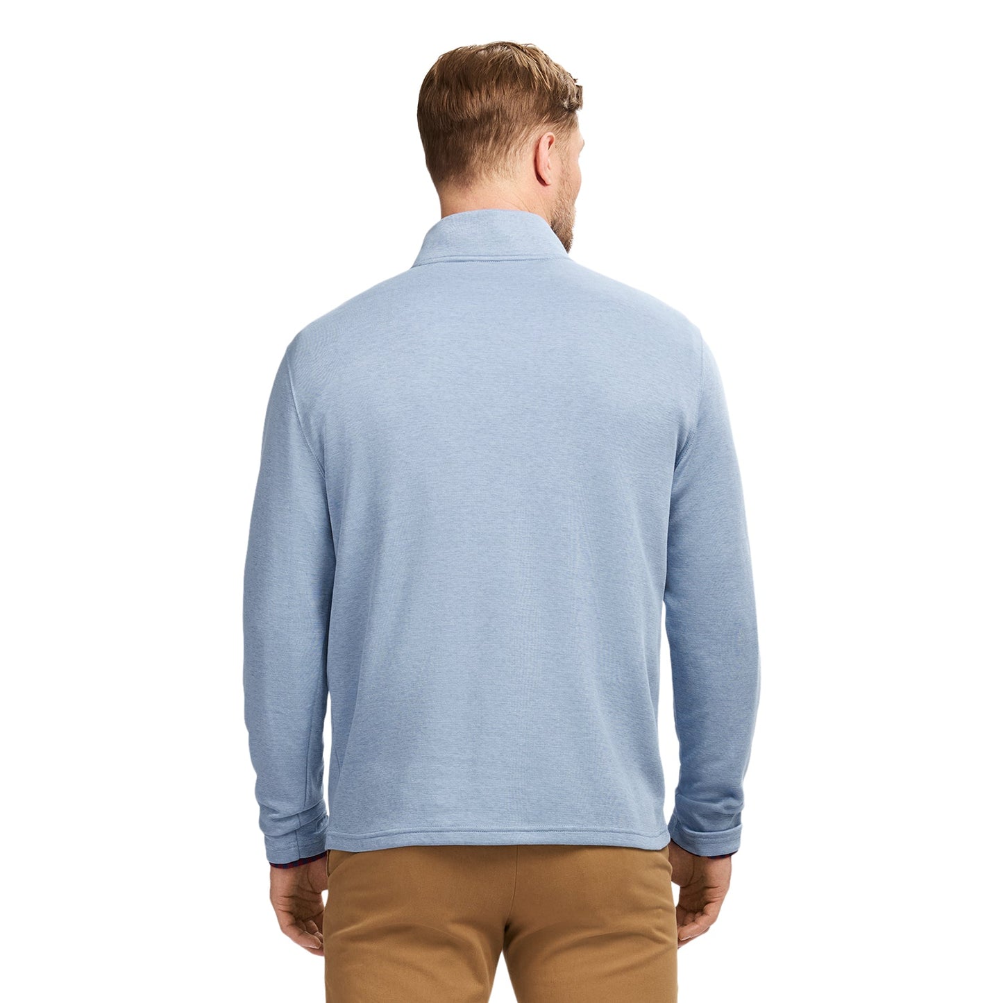 Izod Performance Comfort Striped Quarter Zip - Blue