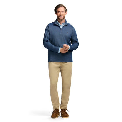 Izod Performance Comfort Striped Quarter Zip - Navy