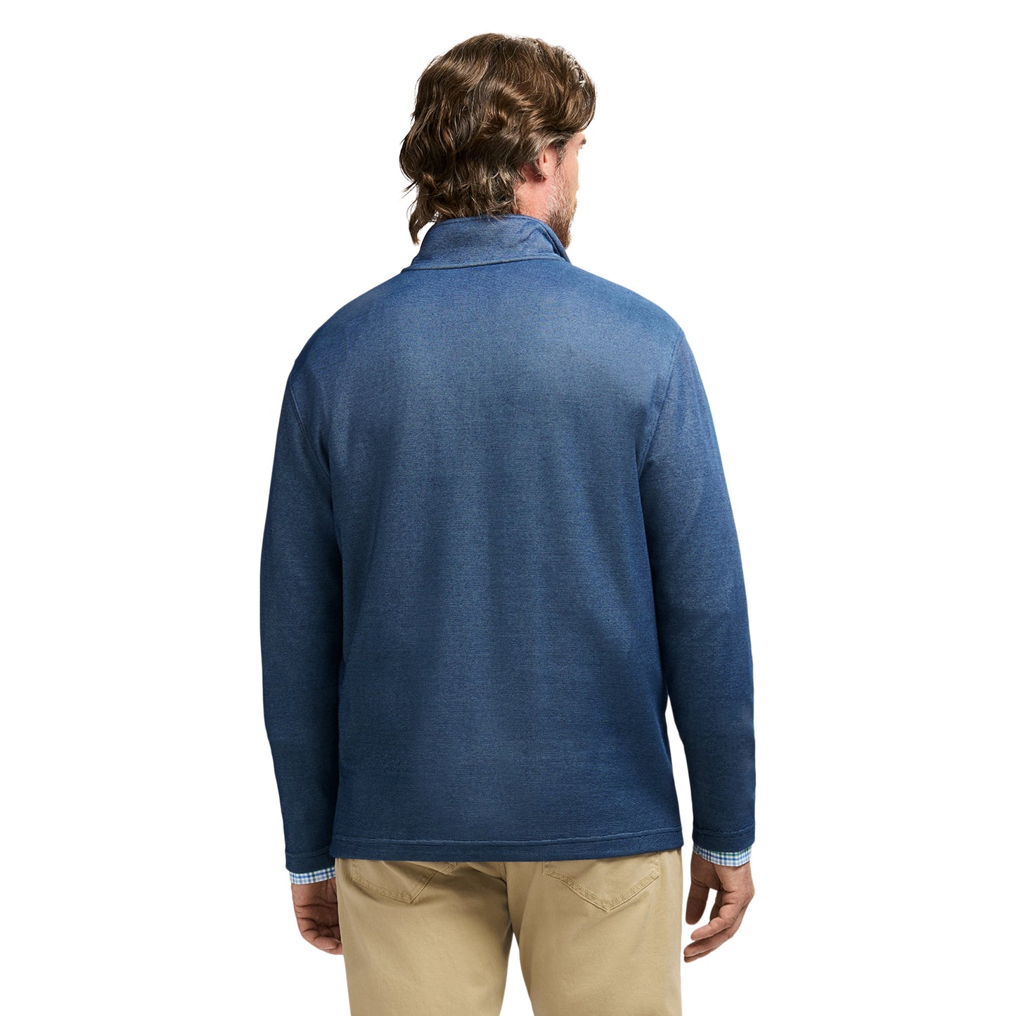 Izod Performance Comfort Striped Quarter Zip - Navy