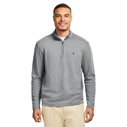 Izod Performance Comfort Striped Quarter Zip - Smoke