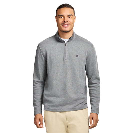 Izod Performance Comfort Striped Quarter Zip - Smoke