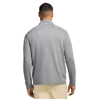 Izod Performance Comfort Striped Quarter Zip - Smoke