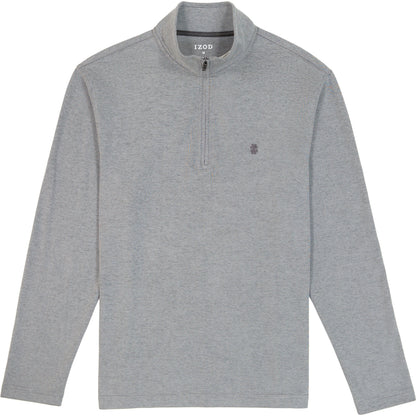 Izod Performance Comfort Striped Quarter Zip - Smoke
