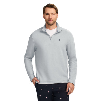Izod PERFORMANCE COMFORT QUARTER ZIP - SMOKED PEARL