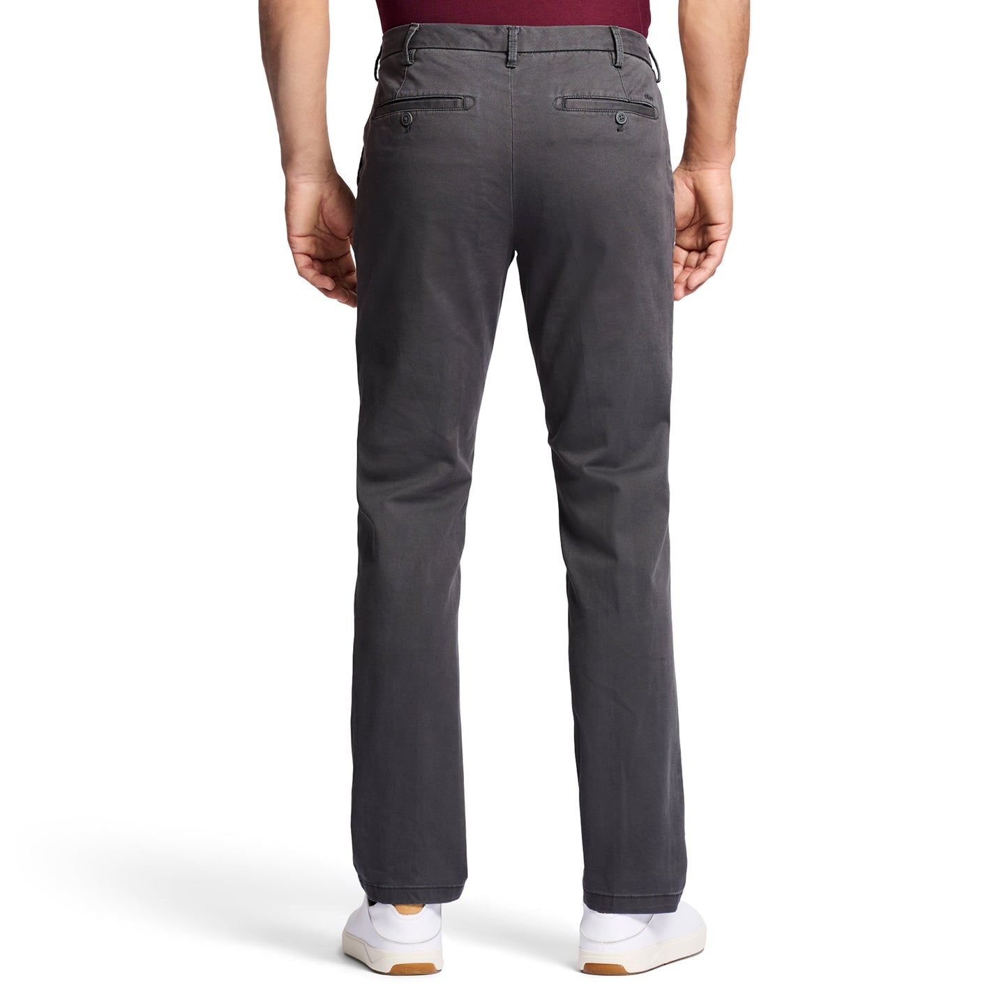 Izod Saltwater Stretch Flat-Front Straight Fit Chino Pant - Asphalt
