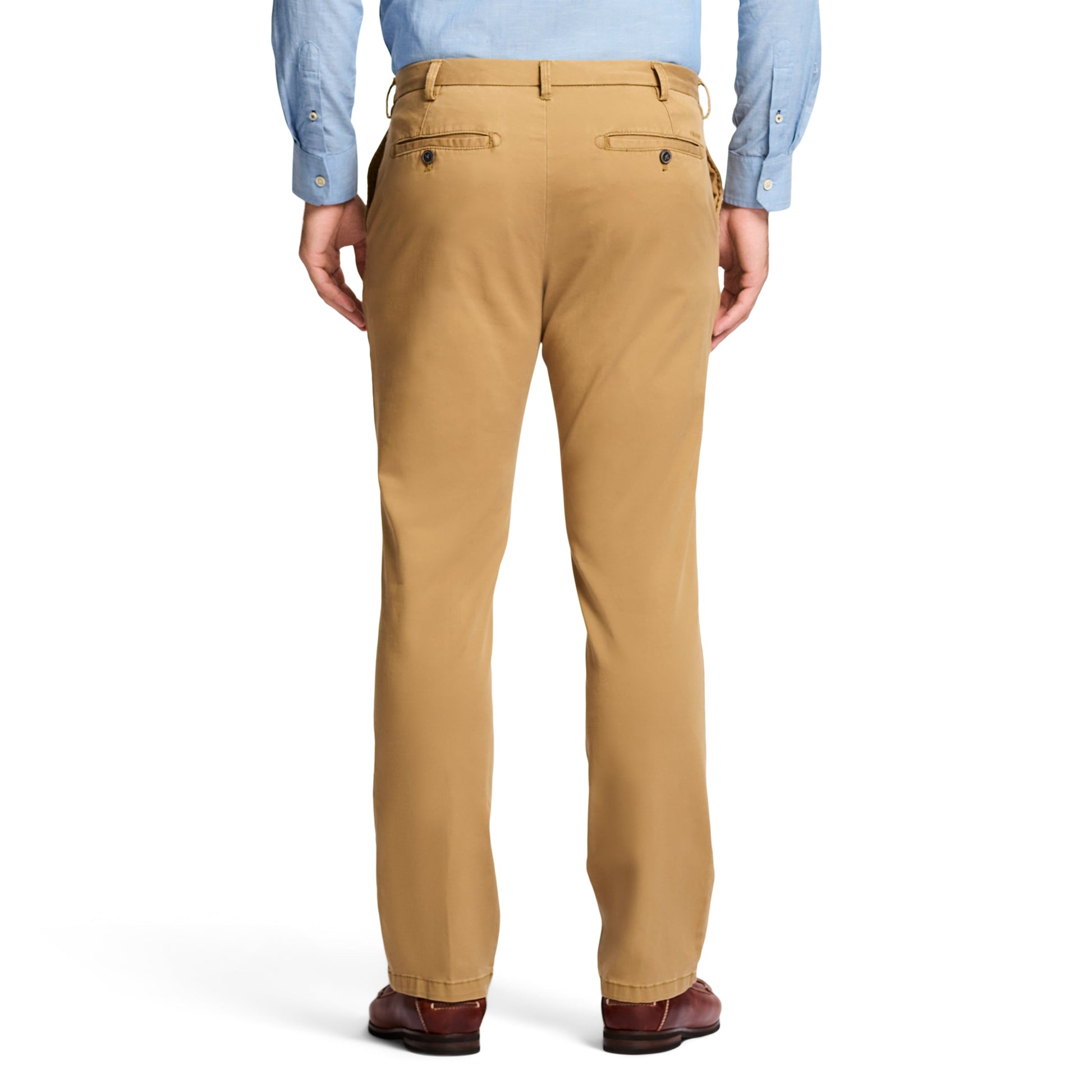 Izod Saltwater Stretch Flat-Front Straight Fit Chino Pant - Cognac