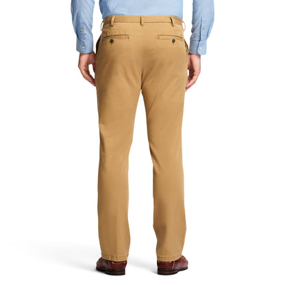 Izod Saltwater Stretch Flat-Front Straight Fit Chino Pant - Cognac