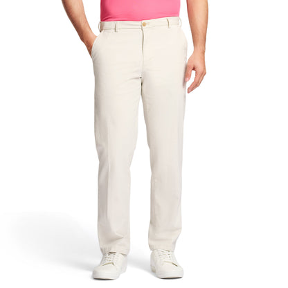 Izod Saltwater Stretch Flat-Front Straight Fit Chino Pant - Silver Birch