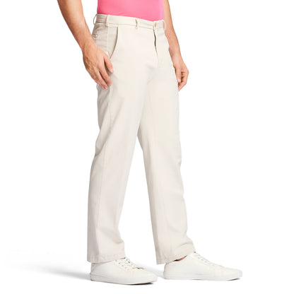 Izod Saltwater Stretch Flat-Front Straight Fit Chino Pant - Silver Birch