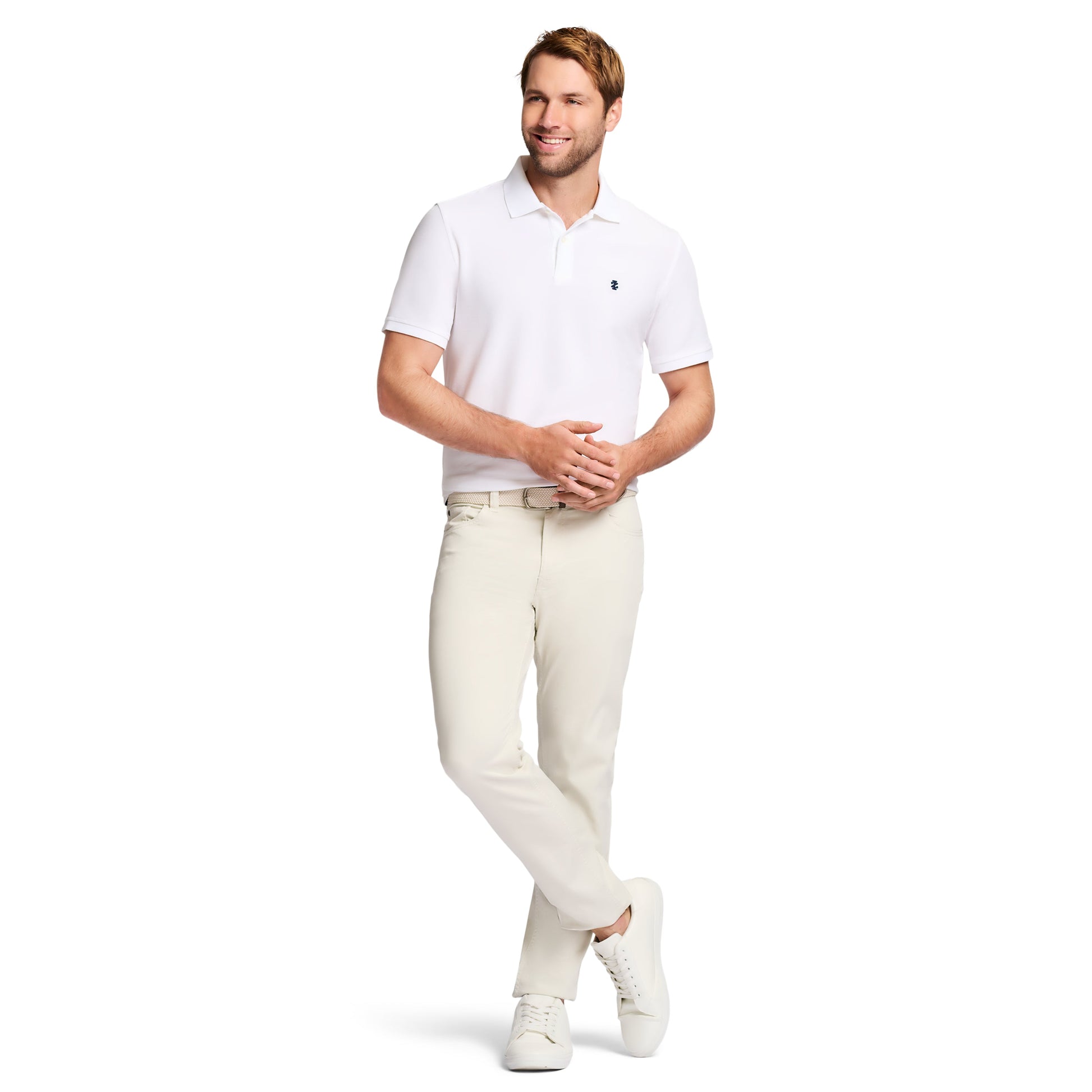 Izod Saltwater 5-Pocket Straight Fit Chino Pant - Silver Birch