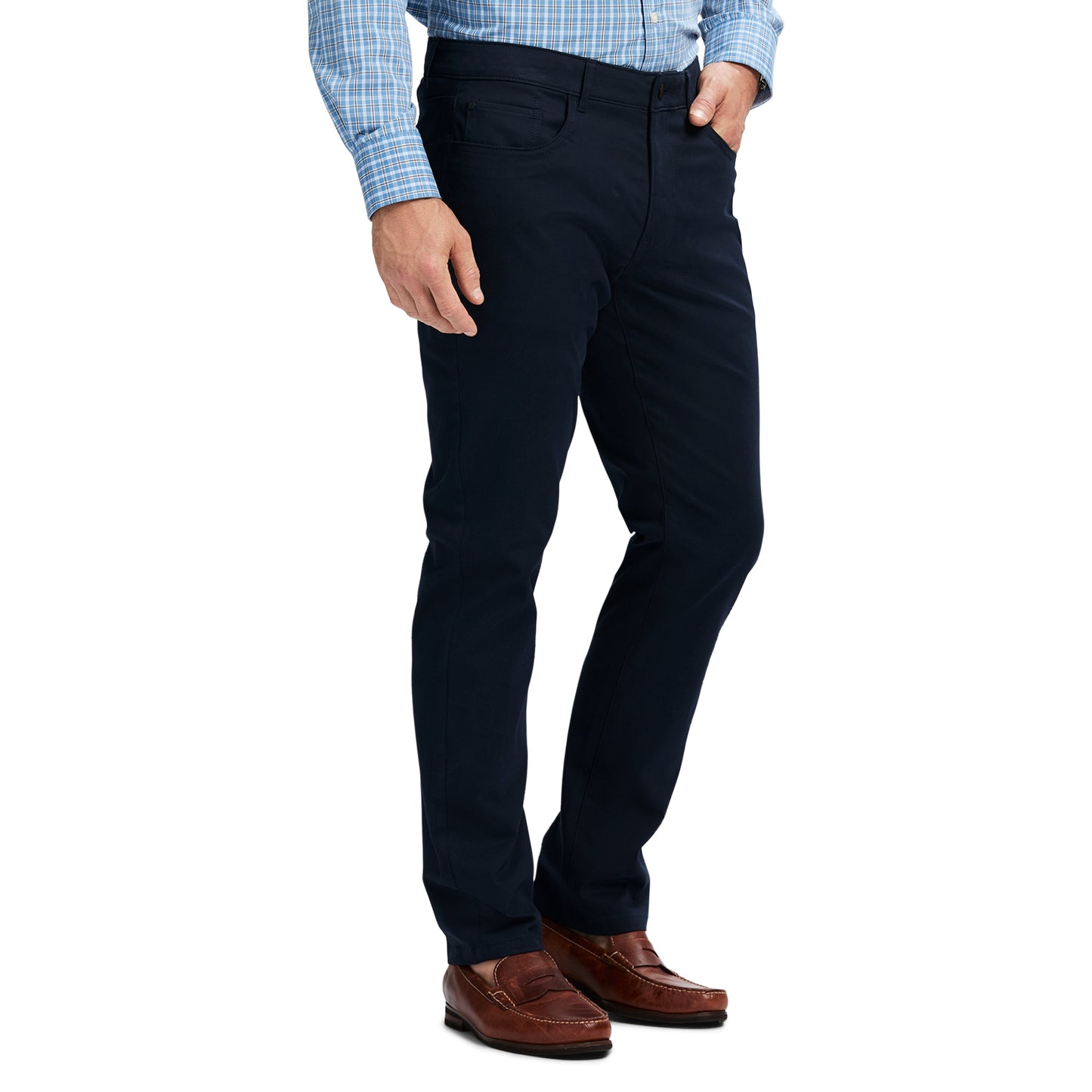 Izod 5 POCKET SUPER SOFT PANT - NAVY BLAZER