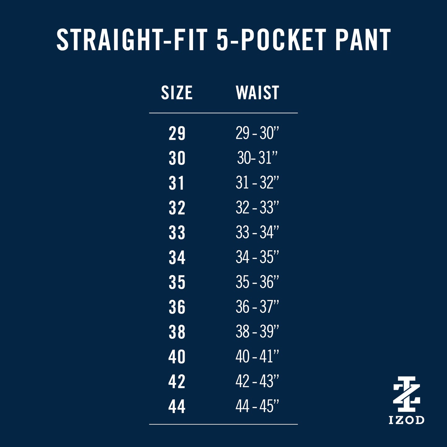 Izod 5 POCKET SUPER SOFT PANT - NAVY BLAZER