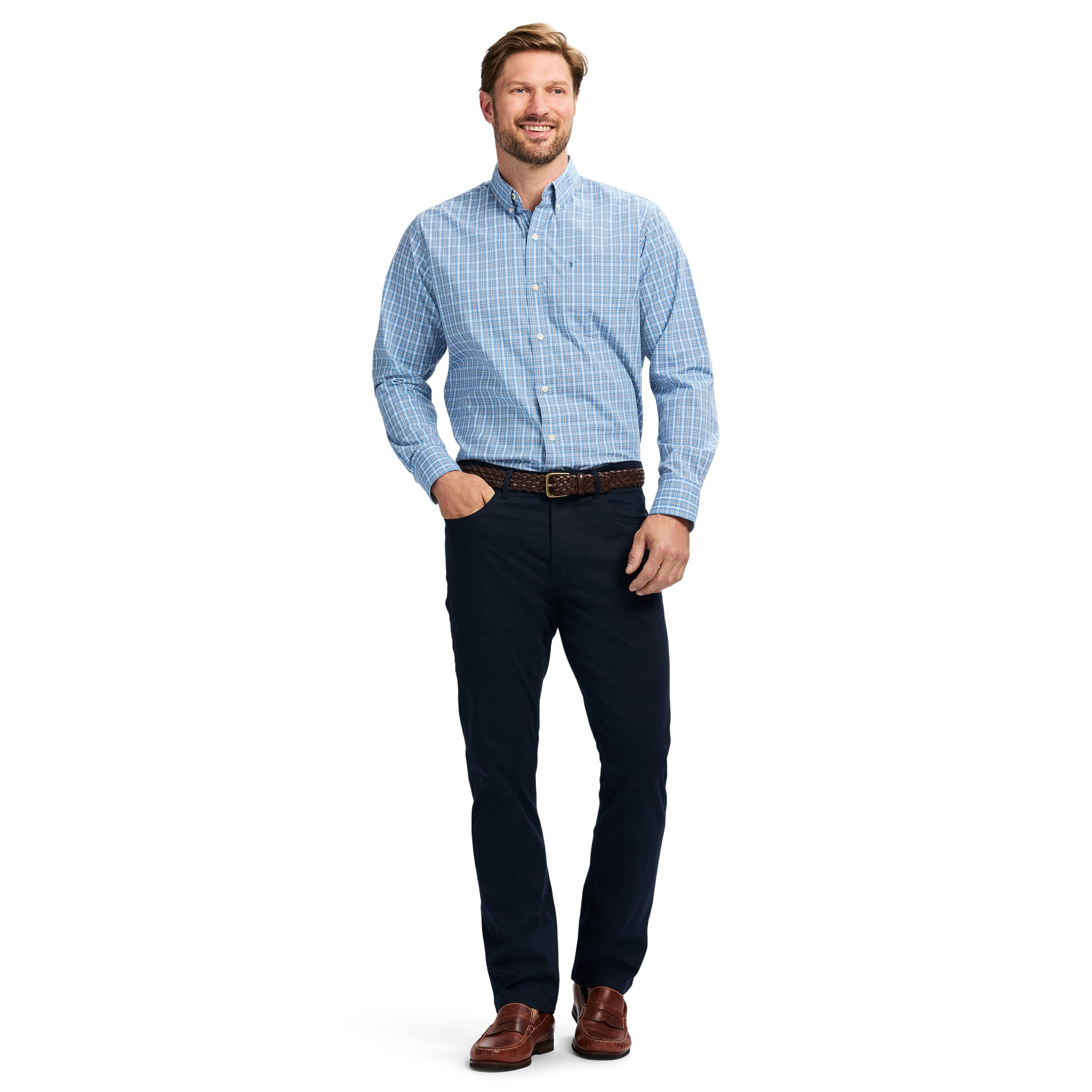 Izod 5 POCKET SUPER SOFT PANT - NAVY BLAZER