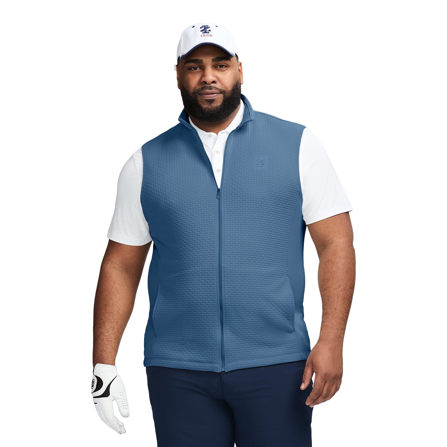 Izod Big & Tall Golf Hydrashield Vest - Moonlight Blue