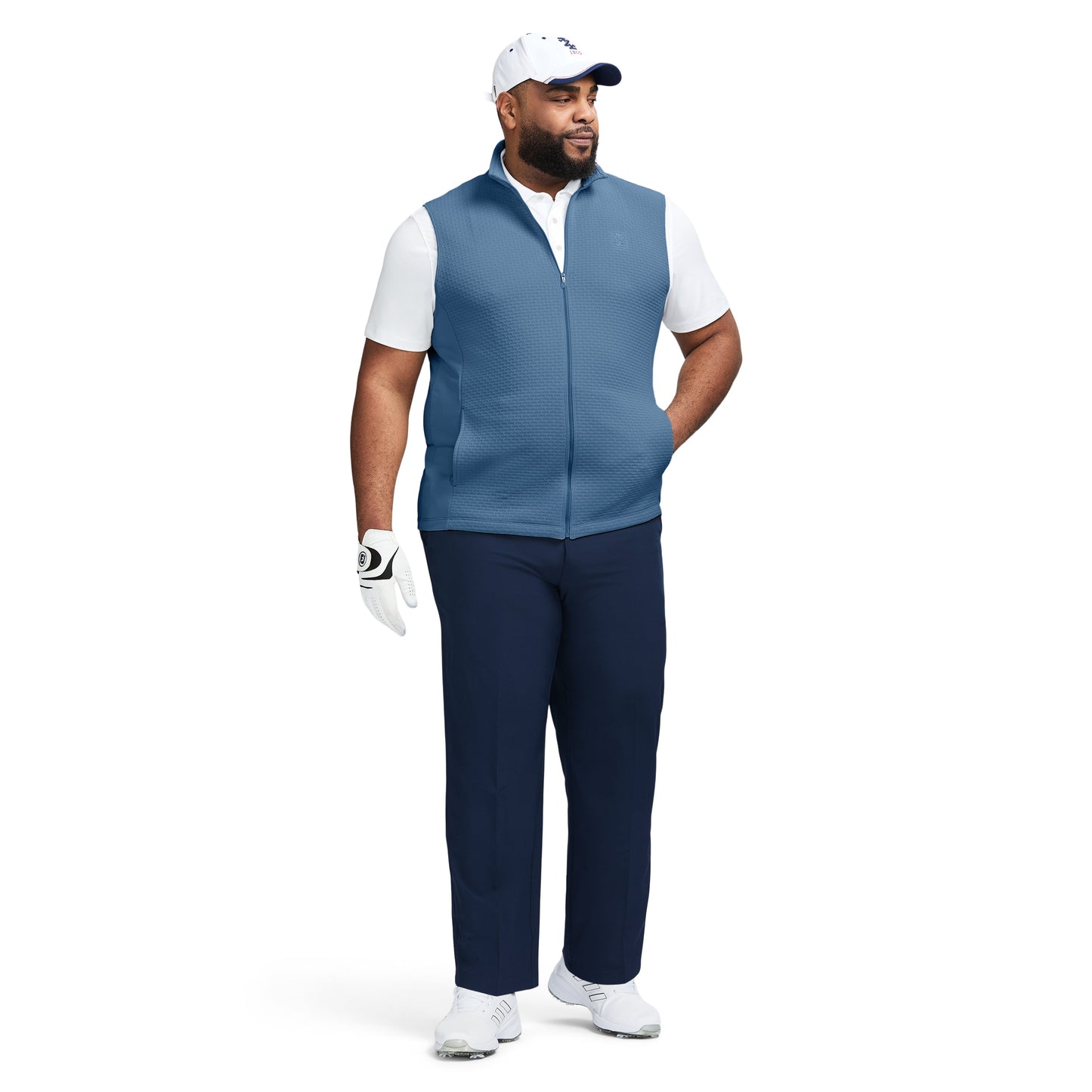 Izod Big & Tall Golf Hydrashield Vest - Moonlight Blue
