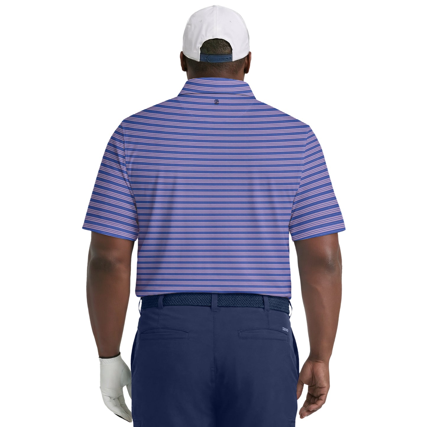 Izod BIG & TALL GOLF SWINGFLEX ELITE PRINTED POLO - BRIGHT COBALT