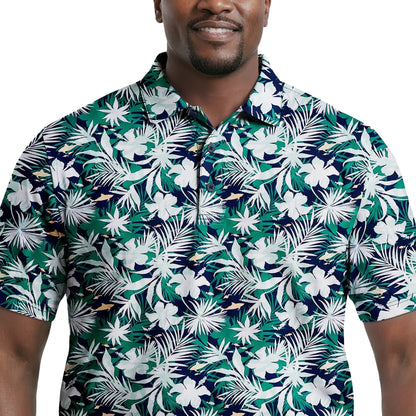 Izod BIG & TALL GOLF SWINGFLEX ELITE PRINTED POLO - FIR