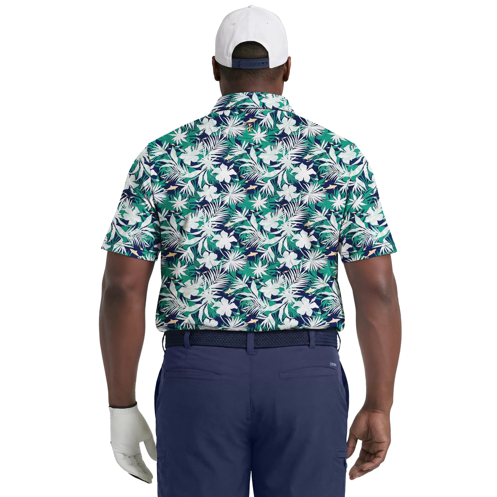 Izod BIG & TALL GOLF SWINGFLEX ELITE PRINTED POLO - FIR