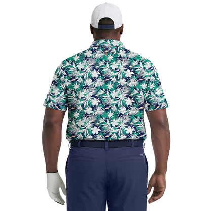 Izod BIG & TALL GOLF SWINGFLEX ELITE PRINTED POLO - FIR