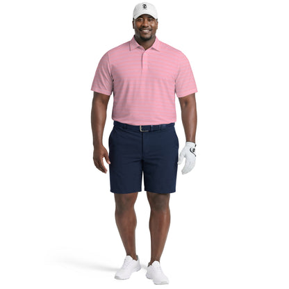 Izod BIG & TALL GOLF SWINGFLEX ELITE PRINTED POLO - PINK LEMONADE