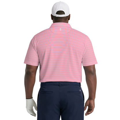 Izod BIG & TALL GOLF SWINGFLEX ELITE PRINTED POLO - PINK LEMONADE