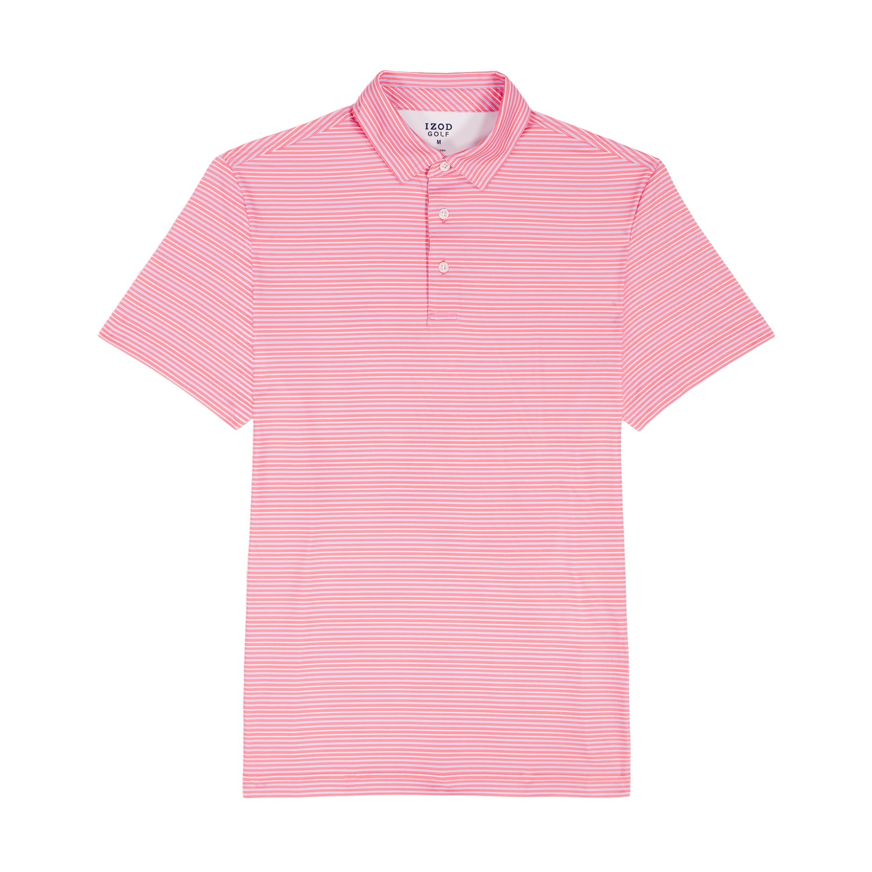 Izod BIG & TALL GOLF SWINGFLEX ELITE PRINTED POLO - PINK LEMONADE