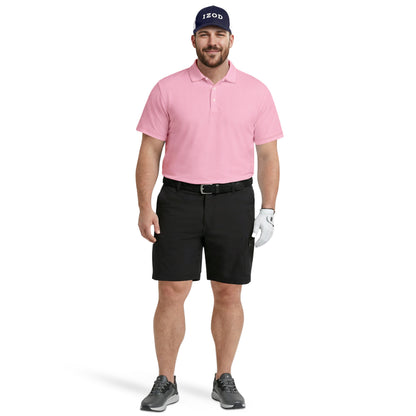 Izod BIG & TALL GOLF SWINGFLEX ELITE PRINTED POLO - PINK LEMONADE