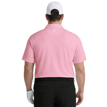Izod BIG & TALL GOLF SWINGFLEX ELITE PRINTED POLO - PINK LEMONADE