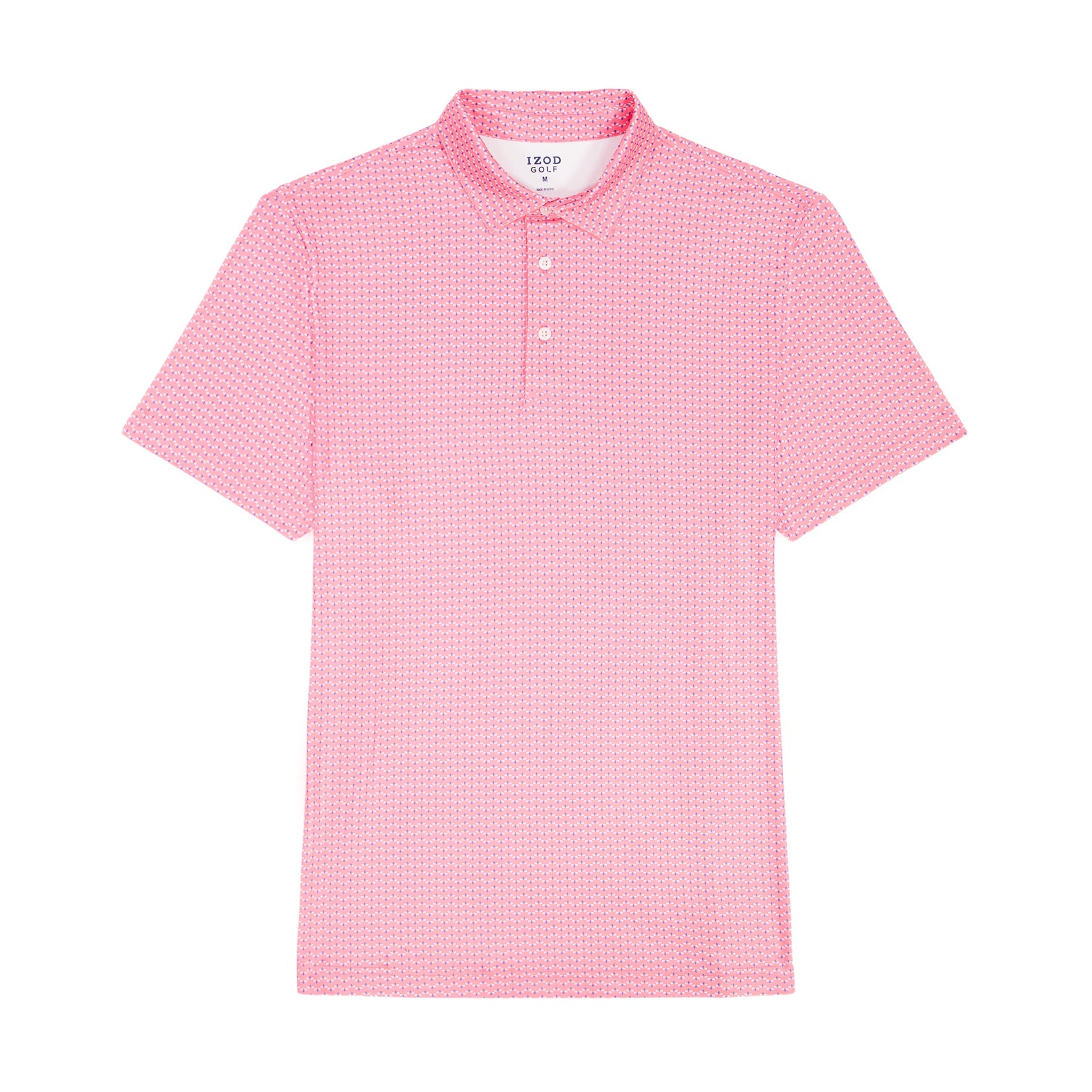 Izod BIG & TALL GOLF SWINGFLEX ELITE PRINTED POLO - PINK LEMONADE