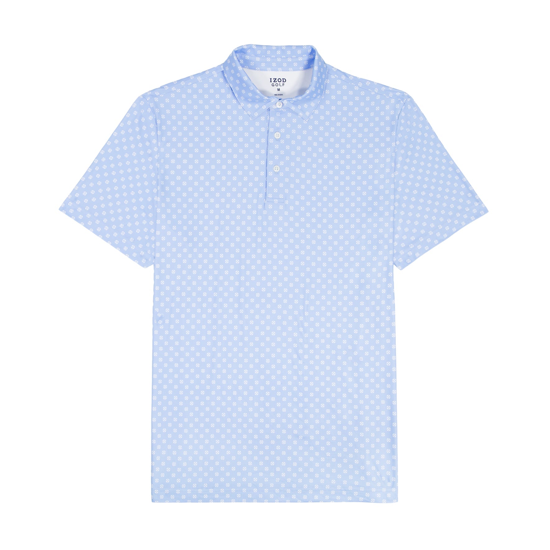 Izod BIG & TALL GOLF SWINGFLEX ELITE PRINTED POLO - PLACID BLUE