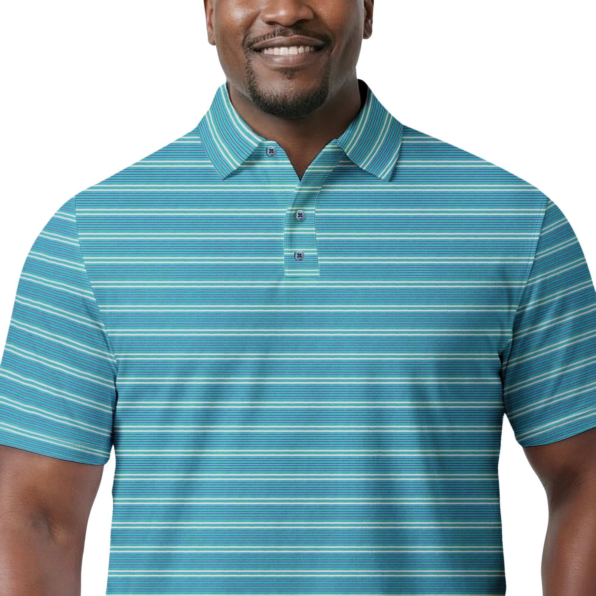 Izod BIG & TALL GOLF SWINGFLEX ELITE PRINTED POLO - TEAL