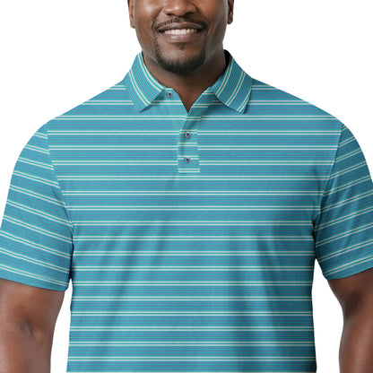 Izod BIG & TALL GOLF SWINGFLEX ELITE PRINTED POLO - TEAL