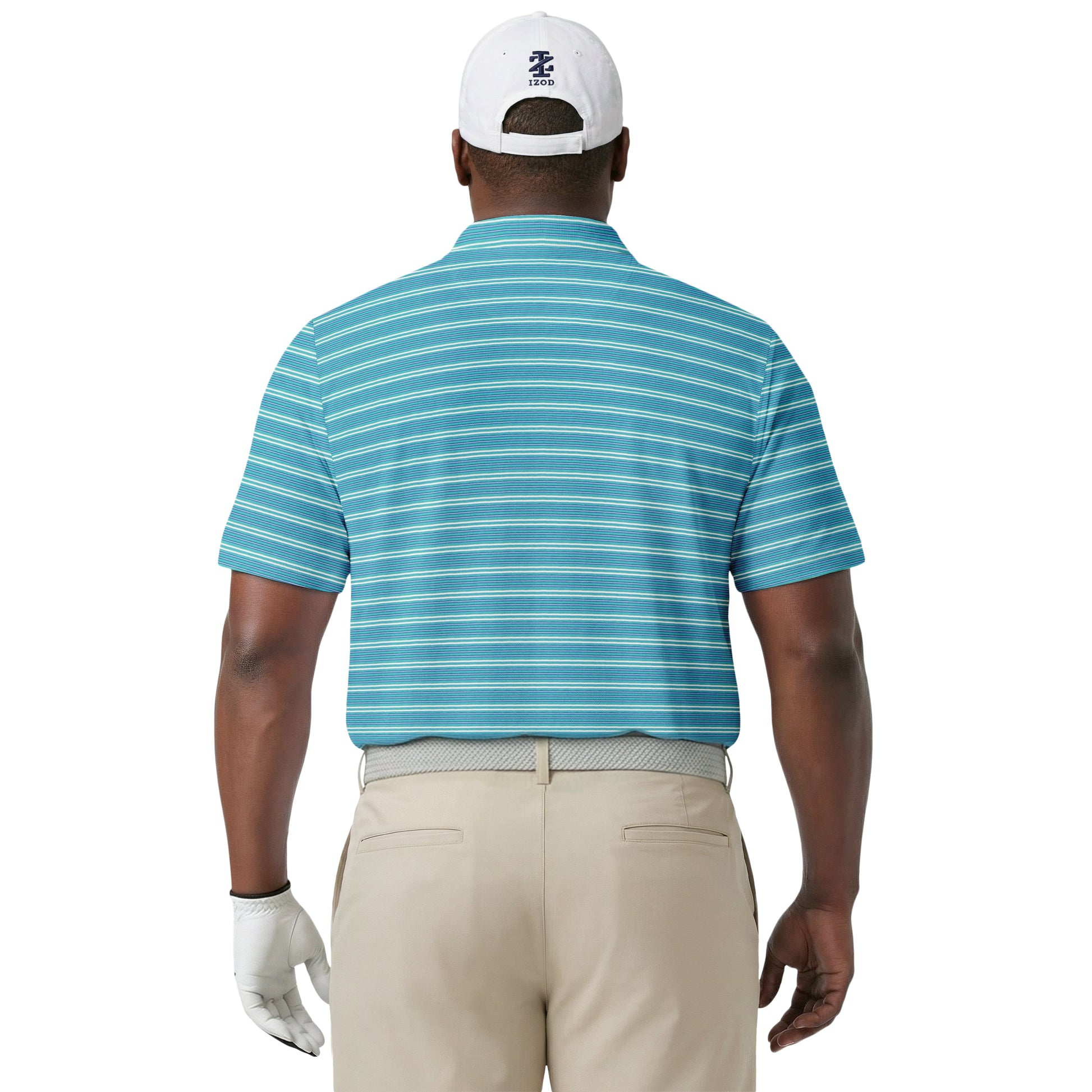 Izod BIG & TALL GOLF SWINGFLEX ELITE PRINTED POLO - TEAL
