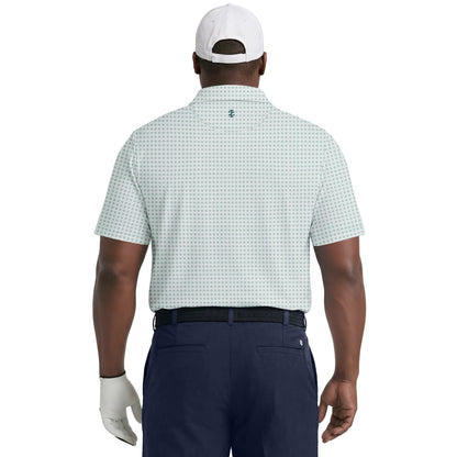 Izod BIG & TALL GOLF SWINGFLEX ELITE PRINTED POLO - WHITE