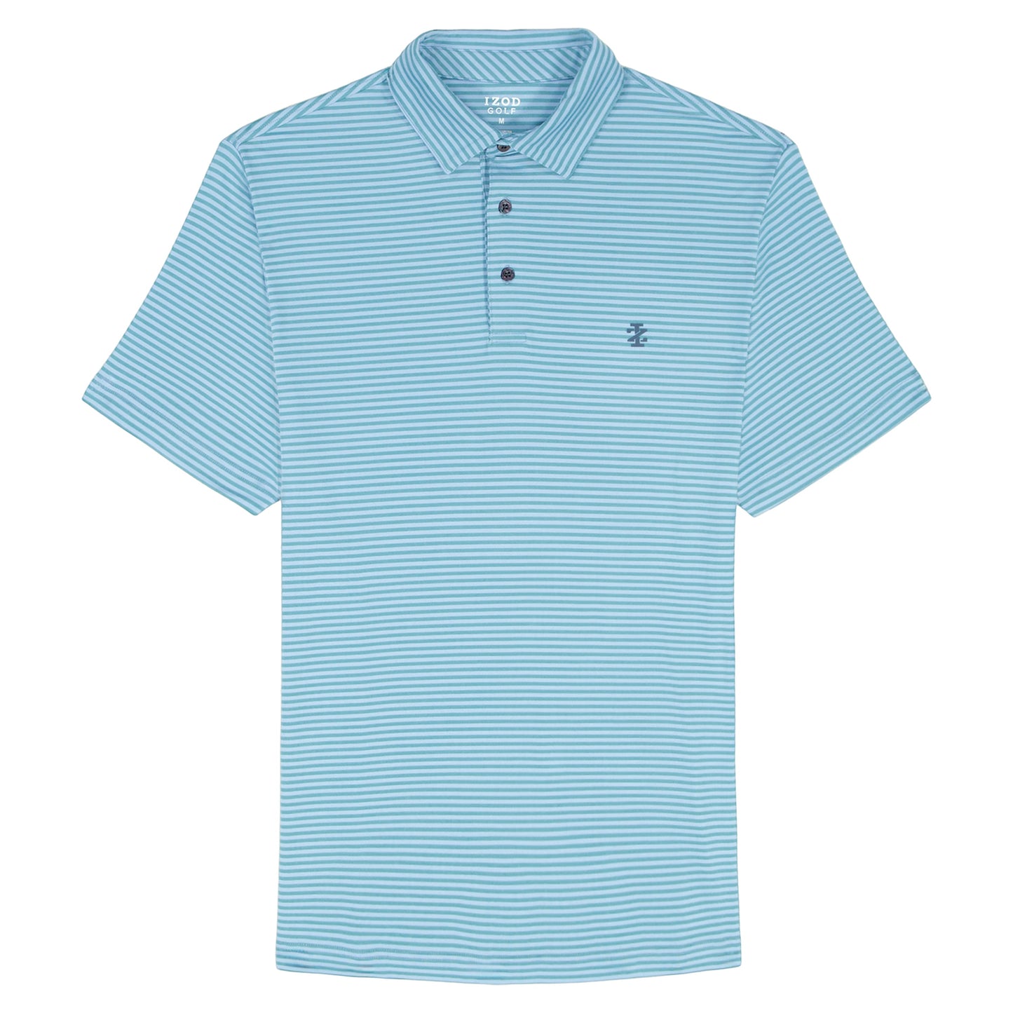 Izod BIG & TALL GOLF SWINGFLEX ELITE STRIPED POLO - TEAL