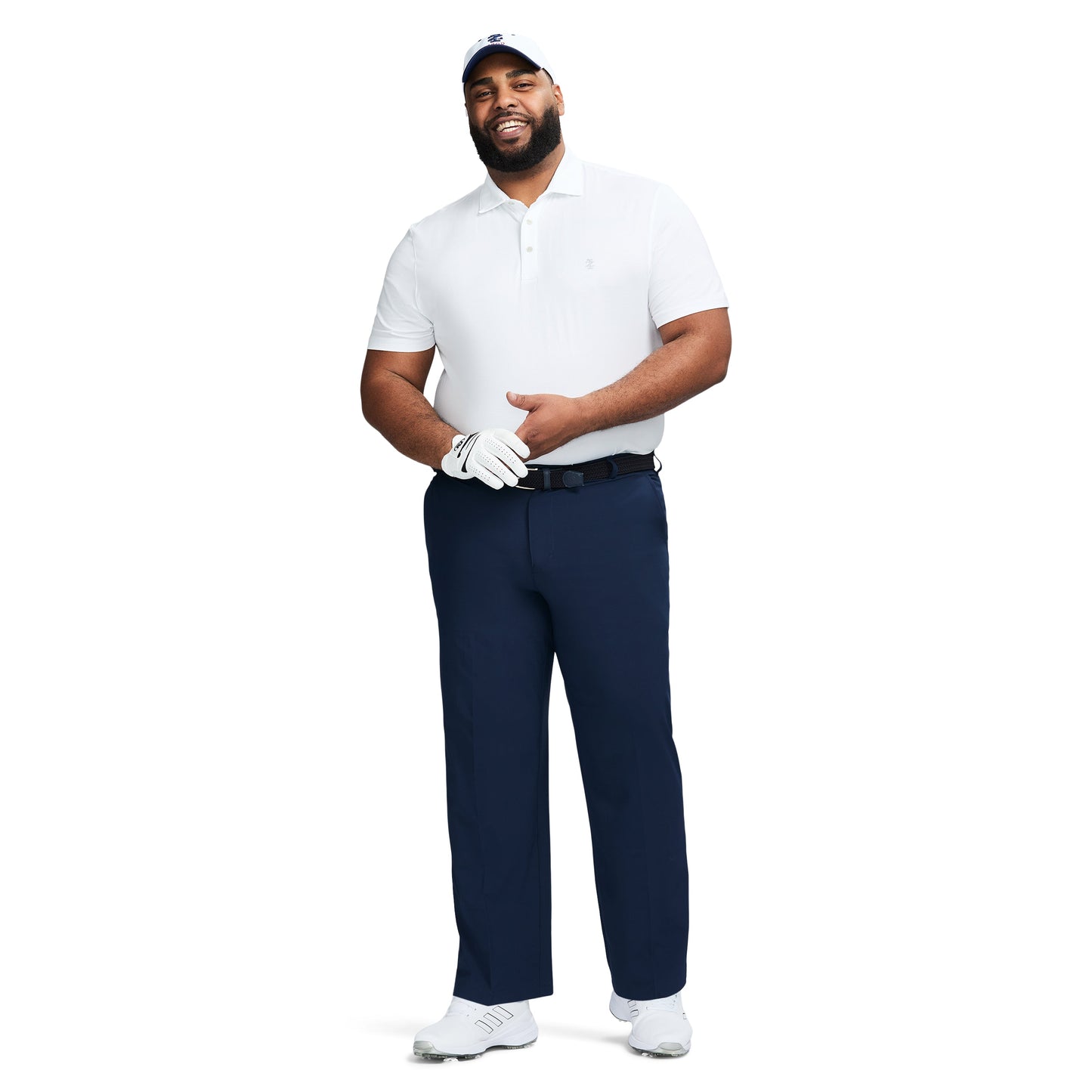 Izod Big & Tall Golf Swingflex Mesh Polo - Bright White
