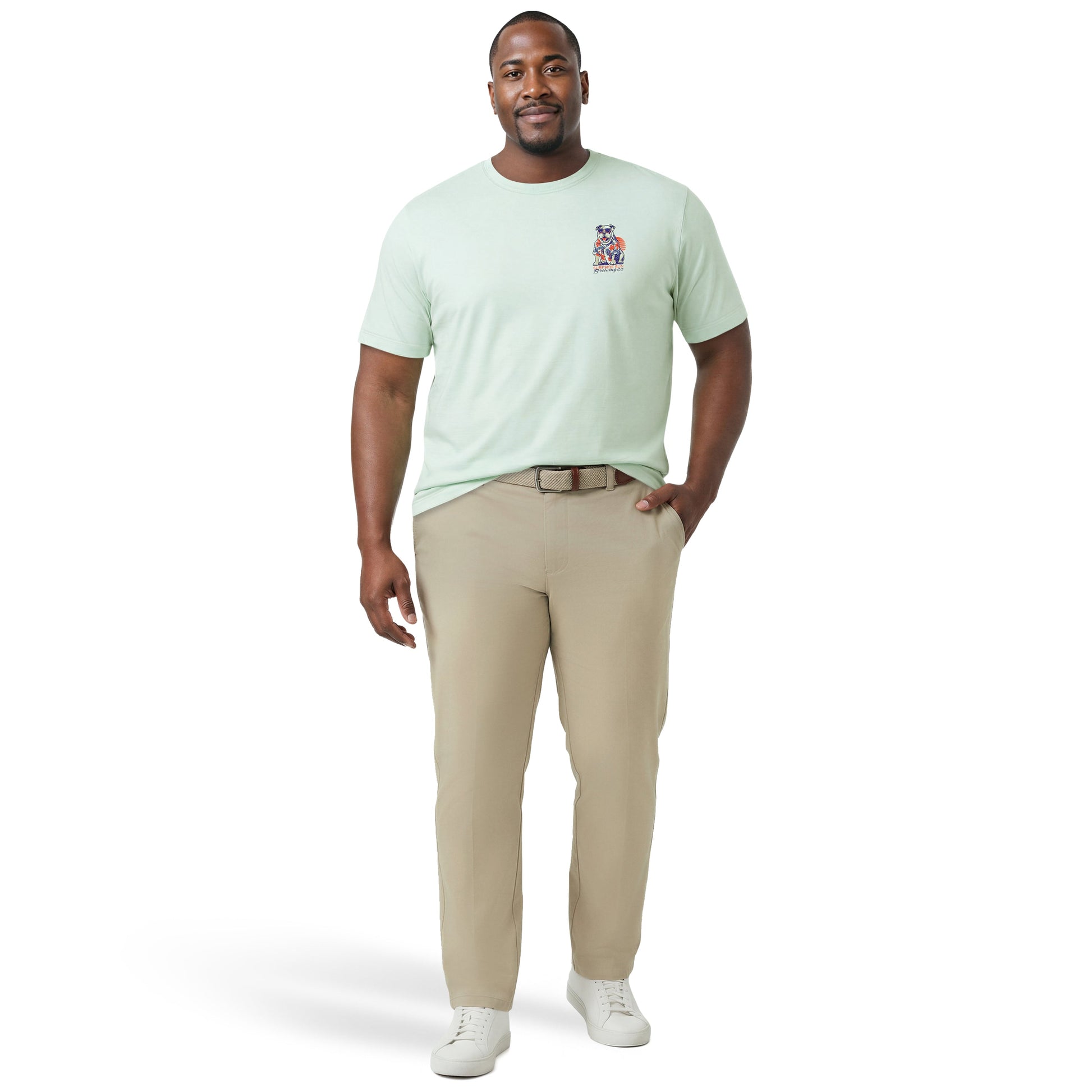 Izod BIG & TALL SALTWATER S/S GRAPHIC TEE - SURF SPRAY