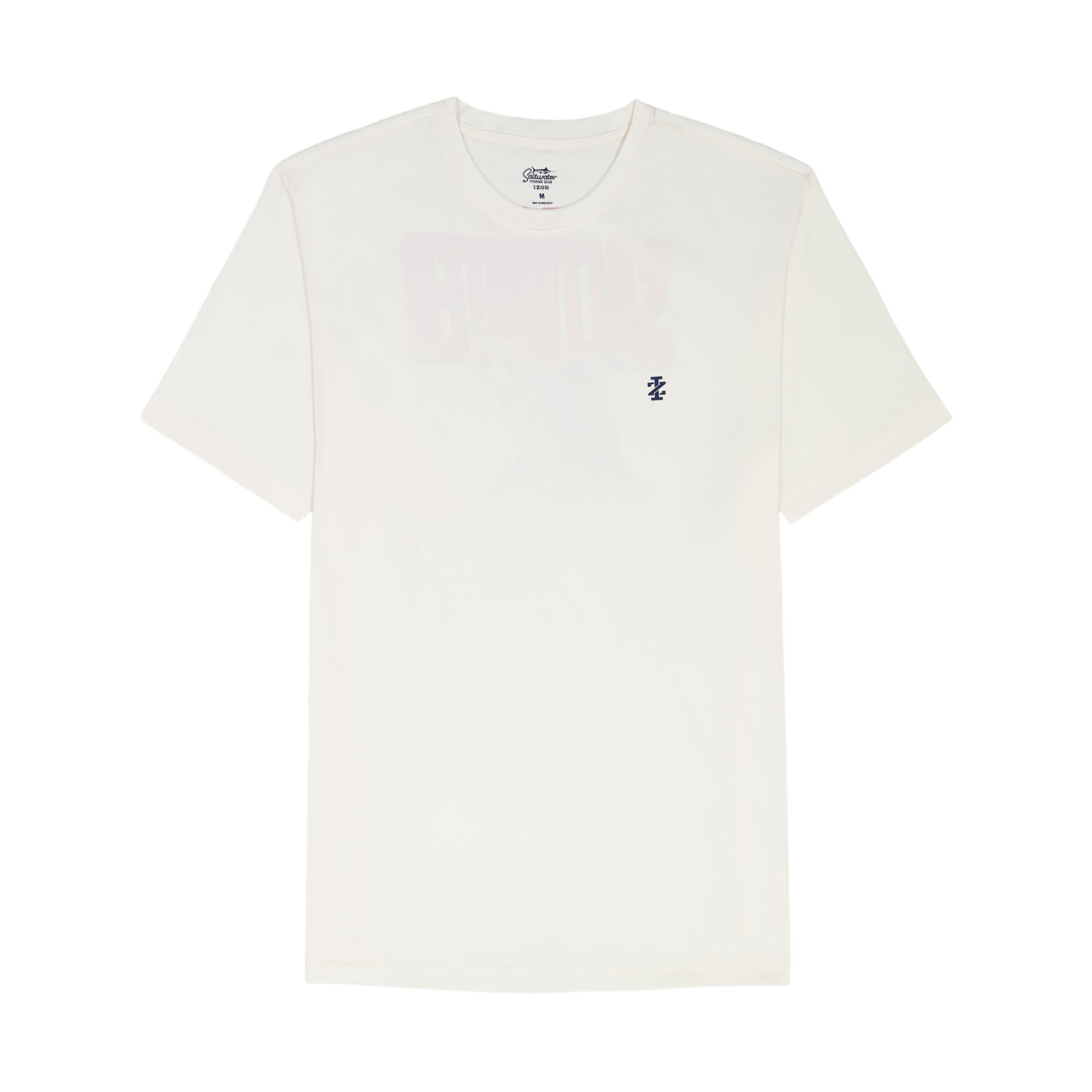 Izod BIG & TALL SALTWATER FISHING GEAR S/S GRAPHIC TEE - EGRET