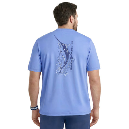 Izod BIG & TALL SALTWATER FISHING GEAR S/S GRAPHIC TEE - REGATTA