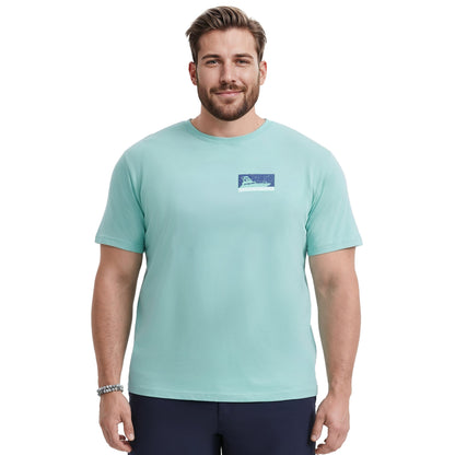 Izod BIG & TALL SALTWATER S/S GRAPHIC TEE - AGATE GREEN