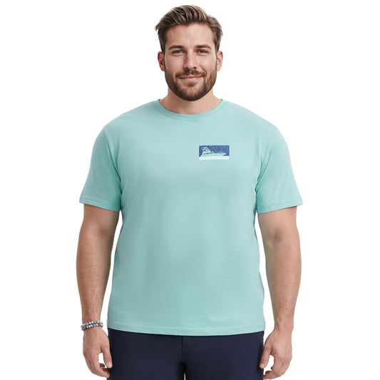 Izod BIG & TALL SALTWATER S/S GRAPHIC TEE - AGATE GREEN